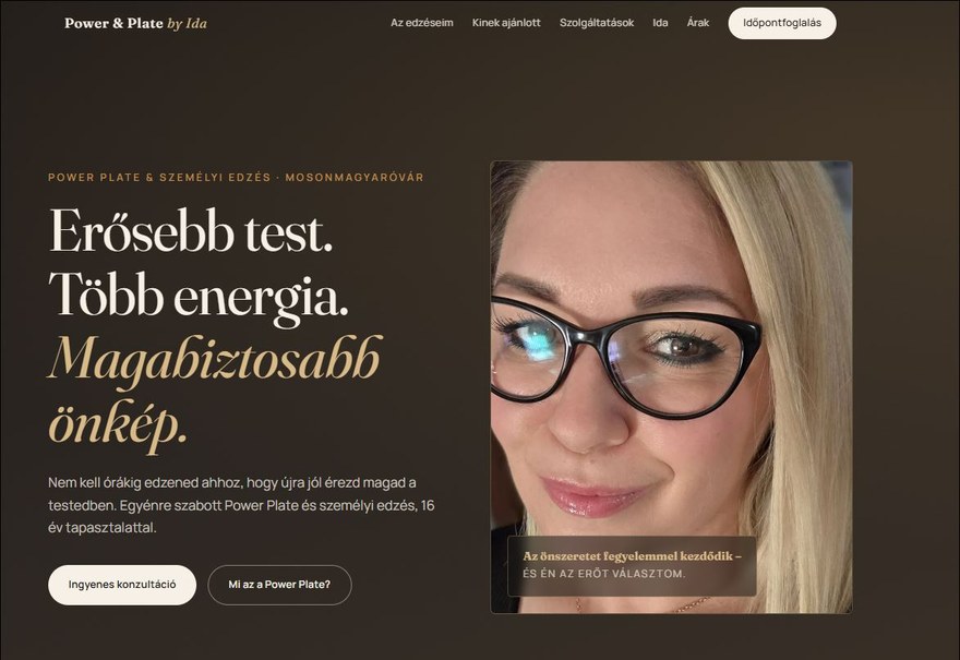 Power & Plate by Ida weboldal